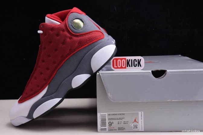 Retro Jordan Red Air Flint 414571-600 13 Grey Gym 1026